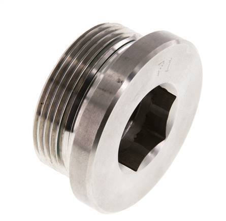 Tapón M42 X 2 Acero inoxidable FKM con hexágono interior 250bar (3512,5psi)