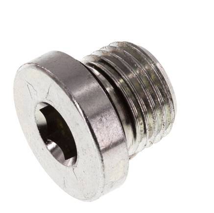 Plug M16 X 1.5 Steel NBR with Internal Hex 400bar (5620.0psi) [2 Pieces]