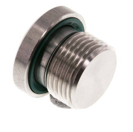 Tapón M20 X 1,5 Acero inoxidable FKM con hexágono interior 400bar (5620,0psi)