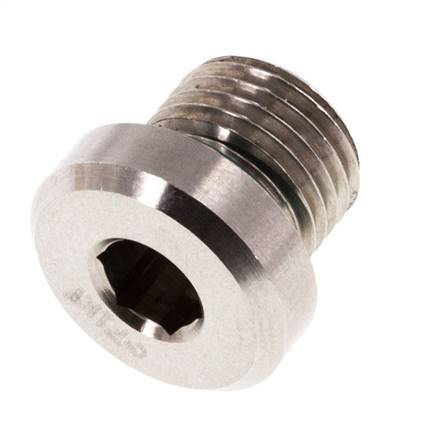 Tapón M10 X 1 Acero inoxidable FKM con hexágono interior 400bar (5620,0psi)