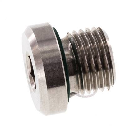 Tapón M10 X 1 Acero inoxidable FKM con hexágono interior 400bar (5620,0psi)