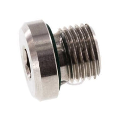 Tapón M10 X 1 Acero inoxidable FKM con hexágono interior 400bar (5620,0psi)