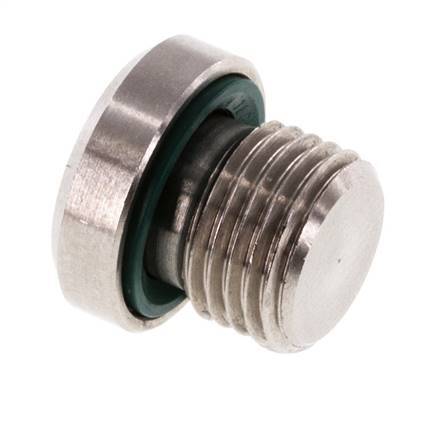 Tapón M10 X 1 Acero inoxidable FKM con hexágono interior 400bar (5620,0psi)