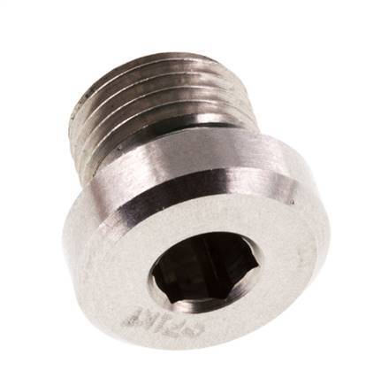 Tapón M10 X 1 Acero inoxidable FKM con hexágono interior 400bar (5620,0psi)