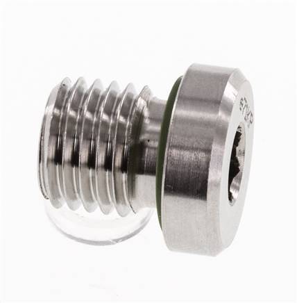 Tapón M12 X 1,5 Acero inoxidable FKM con hexágono interior 400bar (5620,0psi)