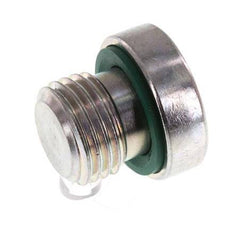 Plug M10 X 1 Steel FKM with Internal Hex 400bar (5620.0psi) [2 Pieces]