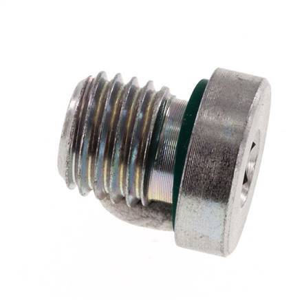 Plug M12 X 1.5 Steel FKM with Internal Hex 400bar (5620.0psi) [2 Pieces]