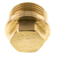 Tapón G1'' Latón con collar y hexágono exterior 16bar (224,8psi)