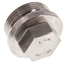 Tapón G1 1/4'' Acero inoxidable con collar y hexágono exterior 40bar (562,0psi)