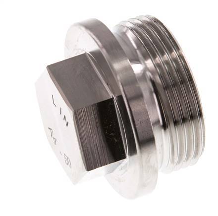 Tapón G1 1/4'' Acero inoxidable con collar y hexágono exterior 40bar (562,0psi)