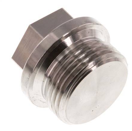 Tapón G1'' Acero inoxidable con collar y hexágono exterior 40bar (562,0psi)