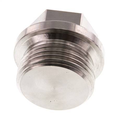 Tapón G1'' Acero inoxidable con collar y hexágono exterior 40bar (562,0psi)