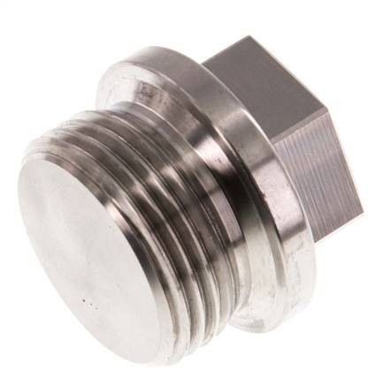 Tapón G1'' Acero inoxidable con collar y hexágono exterior 40bar (562,0psi)