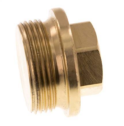 Tapón G1 1/4'' latón con collar y hexágono exterior 16bar (224,8psi)