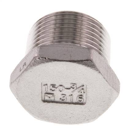 Tapón R3/4'' Acero inoxidable con hexágono externo 16bar (224.8psi) [2 Piezas]