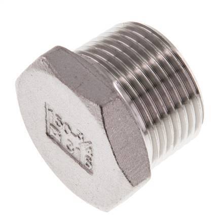 Tapón R3/4'' Acero inoxidable con hexágono externo 16bar (224.8psi) [2 Piezas]