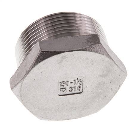 Plug R1 1/2'' Stainless steel with External Hex 16bar (224.8psi)