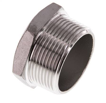 Tapón R1 1/2'' Acero inoxidable con hexágono exterior 16bar (224,8psi)