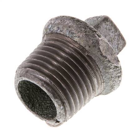 Plug R1/2'' Malleable cast iron with External Square 25bar (351.25psi) [10 Pieces]