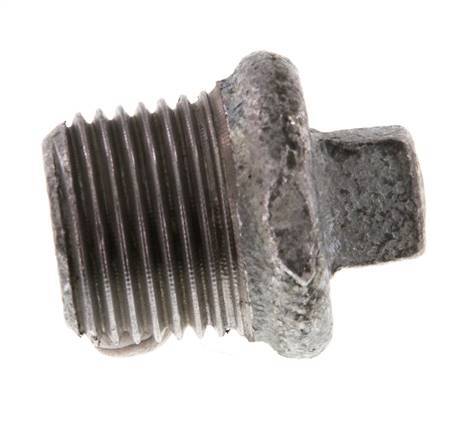 Plug R1/2'' Malleable cast iron with External Square 25bar (351.25psi) [10 Pieces]