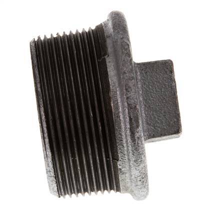 Plug R2'' Malleable cast iron with External Square 25bar (351.25psi) [2 Pieces]