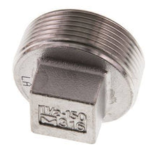 Tapón R1 1/2'' Acero inoxidable con cuadrado exterior 16bar (224.8psi)