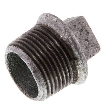 Plug R3/4'' Malleable cast iron with External Square 25bar (351.25psi) [5 Pieces]