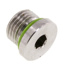 Tapón UNF 1/2''-20 Acero inoxidable FKM con hexágono interior 630bar (8851,5psi)