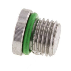 Tapón UNF 7/16''-20 Acero inoxidable FKM con hexágono interior 630bar (8851,5psi)