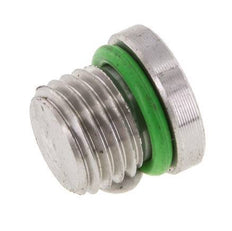 Tapón UNF 7/16''-20 Acero inoxidable FKM con hexágono interior 630bar (8851,5psi)