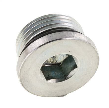 Tapón UN 1-3/16INCH-12 Acero NBR con hexágono interno 400bar (5620.0psi)