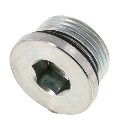 Tapón UN 1-3/16INCH-12 Acero NBR con hexágono interno 400bar (5620.0psi)