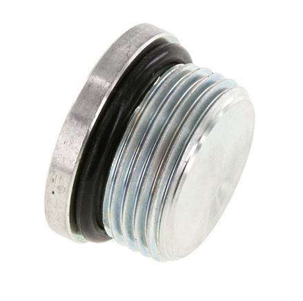 Plug UN 1-3/16INCH-12 Steel NBR with Internal Hex 400bar (5620.0psi)