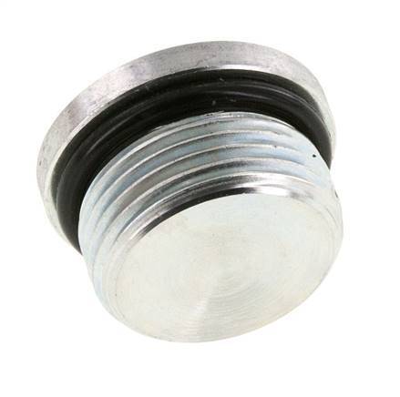 Tapón UN 1-3/16INCH-12 Acero NBR con hexágono interno 400bar (5620.0psi)