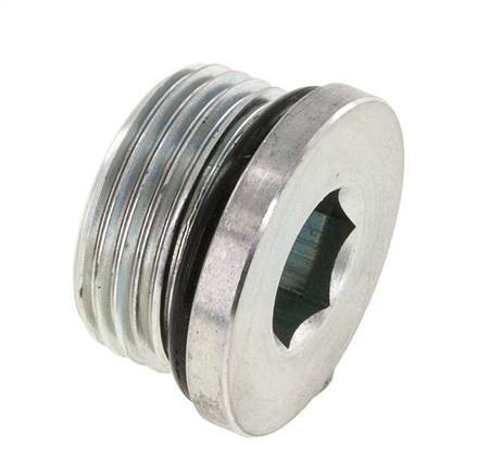 Tapón UN 1-3/16INCH-12 Acero NBR con hexágono interno 400bar (5620.0psi)