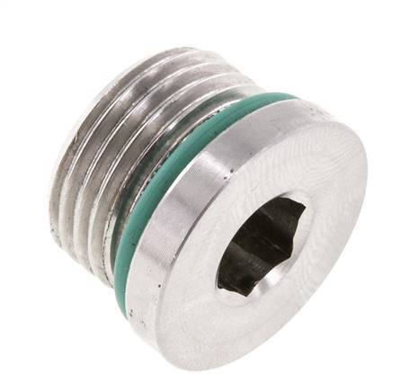 Tapón UNF 3/4INCH-16 Acero inoxidable FKM con hexágono interior 630bar (8851,5psi)