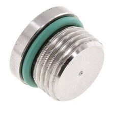 Tapón UNF 3/4INCH-16 Acero inoxidable FKM con hexágono interior 630bar (8851,5psi)
