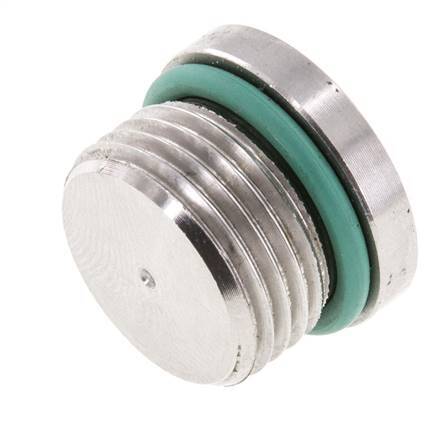 Tapón UNF 3/4INCH-16 Acero inoxidable FKM con hexágono interior 630bar (8851,5psi)