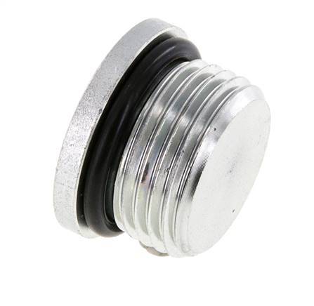 Plug UN 1-1/16''-12 Steel NBR with Internal Hex 400bar (5620.0psi)