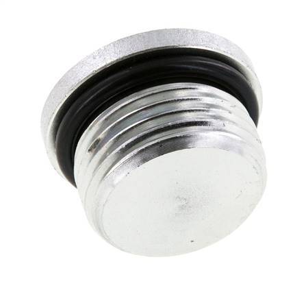 Plug UN 1-1/16''-12 Steel NBR with Internal Hex 400bar (5620.0psi)