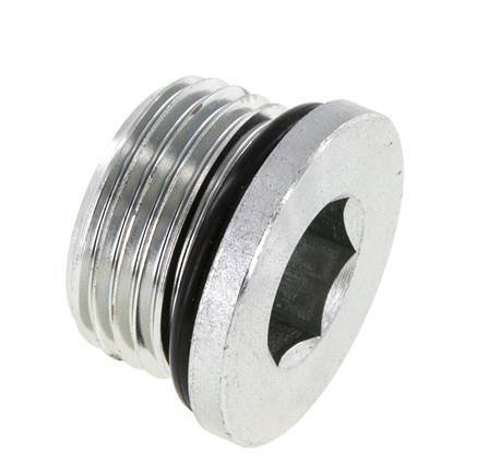 Plug UN 1-1/16''-12 Steel NBR with Internal Hex 400bar (5620.0psi)