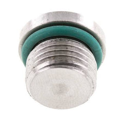 Tapón UNF 9/16INCH-18 Acero inoxidable FKM con hexágono interior 630bar (8851,5psi)