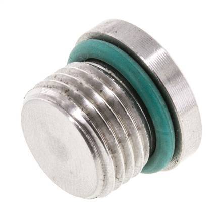 Tapón UNF 9/16INCH-18 Acero inoxidable FKM con hexágono interior 630bar (8851,5psi)