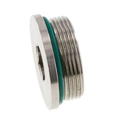 Tapón UN 1-7/8''-12 Acero inoxidable FKM con hexágono interior 250bar (3512,5psi)