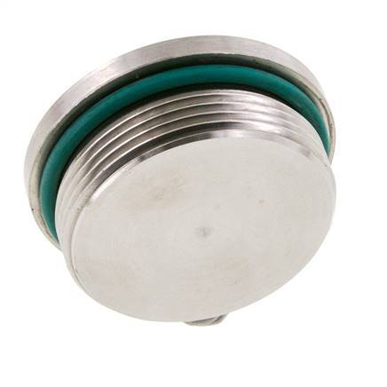 Tapón UN 1-7/8''-12 Acero inoxidable FKM con hexágono interior 250bar (3512,5psi)