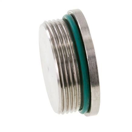 Tapón UN 1-7/8''-12 Acero inoxidable FKM con hexágono interior 250bar (3512,5psi)