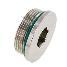 Tapón UN 1-7/8''-12 Acero inoxidable FKM con hexágono interior 250bar (3512,5psi)