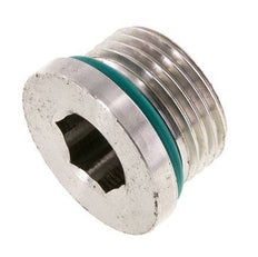 Tapón UN 1-1/16''-12 Acero inoxidable FKM con hexágono interior 400bar (5620,0psi)