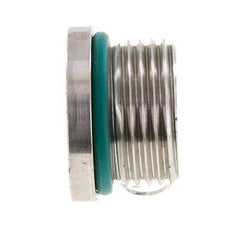 Tapón UN 1-1/16''-12 Acero inoxidable FKM con hexágono interior 400bar (5620,0psi)