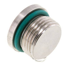 Tapón UN 1-1/16''-12 Acero inoxidable FKM con hexágono interior 400bar (5620,0psi)